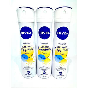 Nivea Summer Happiness 0% Aluminum deodorant 3 x 150ml spray FREE SHIPPING